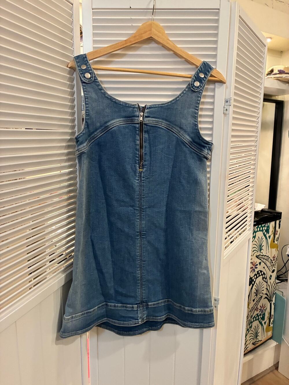 Anthropologie Blue Denim Shift Dress XXS